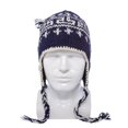 thumbnail image 3 of Gorro KOSHI tejido a mano en lana sherpa para invierno, azul marino, 3 of 3