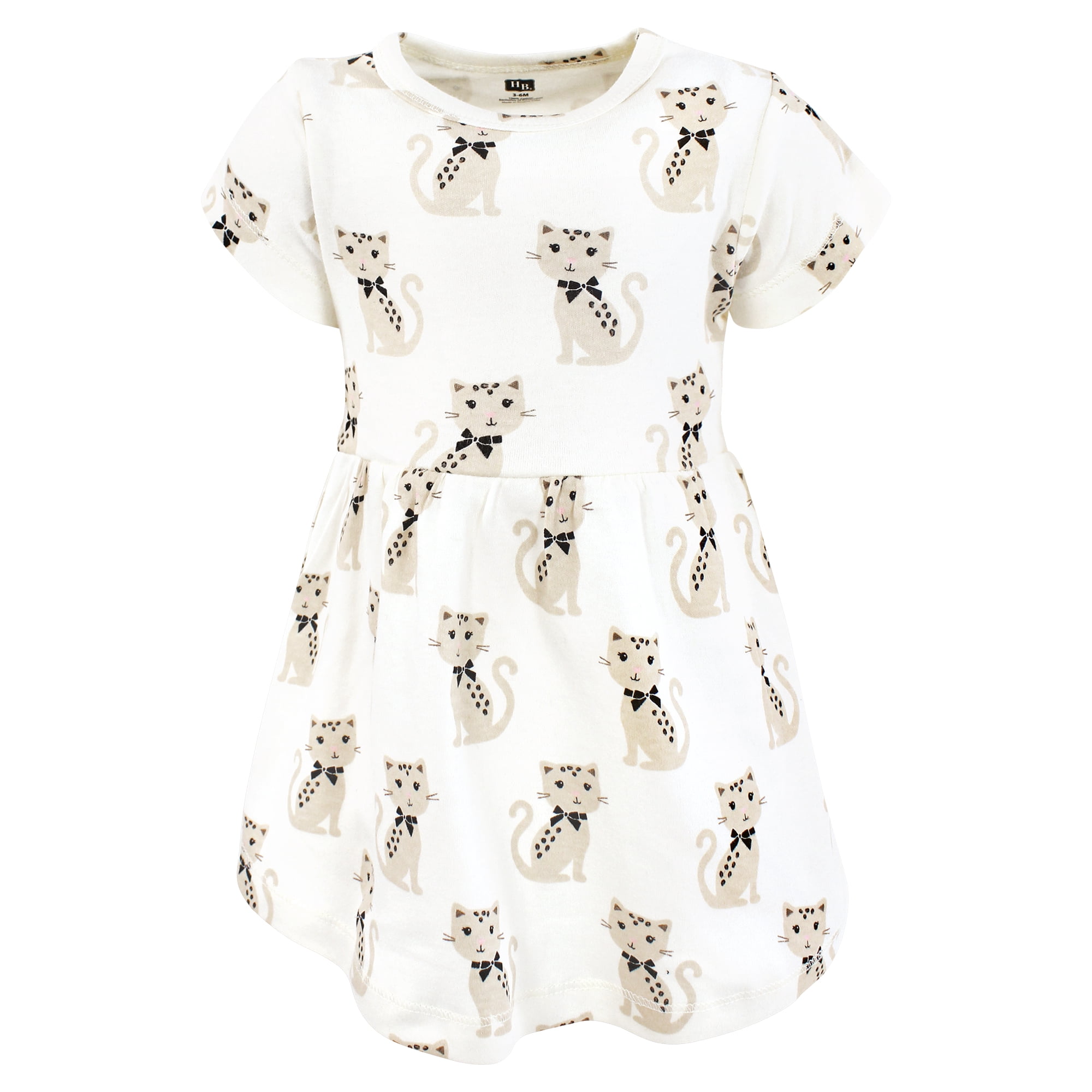 Hudson Baby Girls Cotton Dresses, Purrfect Leopard, 0-3 Months