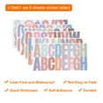 thumbnail image 3 of Unique Bargains 408 Pieces Vinyl Letter Stickers, 24 Sheets 2.5 Inch Morandi Self-Adhesive Alphabet Stickers for DIY Craft, 3 of 5