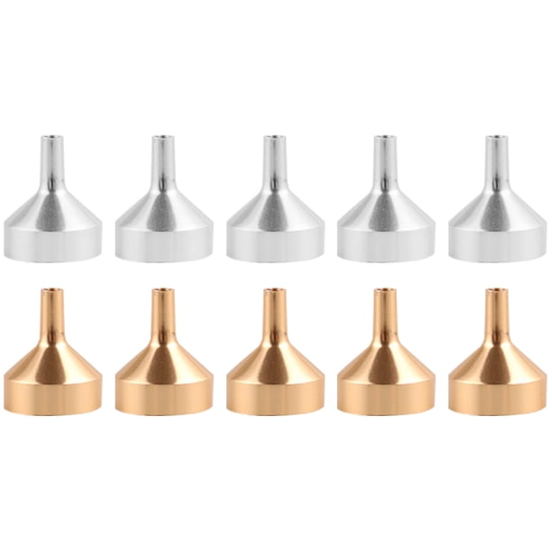 10pcs Mini embudos de alumita Perfume de aceite esencial Transferencia de líquidos Funnels