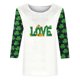 thumbnail image 3 of Camiseta de Cuello Redondo de Impresión Casual de Manga Superior de 3/4 de las Mujeres, Poliéster Ligero para la Fiesta de Verano de Primavera Y Diario, 3 of 7