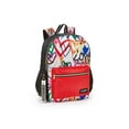 thumbnail image 3 of Justice™ Brand Girls Tie Dye Heart Printed Nylon Multi Compartment Backpack 17” Backpack with Texture Rubber Embossed Keychain, 3 of 4