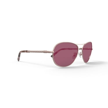 FLOWER Women's Rx'able Fashion Sunglasses, FLR3003, Jasmine, Rose Gold, 60-14-130, with Case