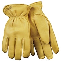 Heatkeep 90HK-XL Driver Gloves, Men's, XL, Keystone Thumb, Easy-On Cuff, Yellow
