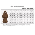 thumbnail image 2 of Men Women Medieval Cloak Halloween Hooded Robe Monk Robe Cape Sleeve Wizard Guide Death Long Cloak Costume, 2 of 3