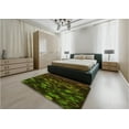 thumbnail image 5 of Ahgly Company Machine Washable Indoor Square Transitional Olive Green Area Rugs, 5' Square, 5 of 7
