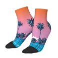 thumbnail image 2 of Bingfone Beach With Palm Trees Design Patterned Men'S Women'S Casual Cotton Socks, 2 of 9