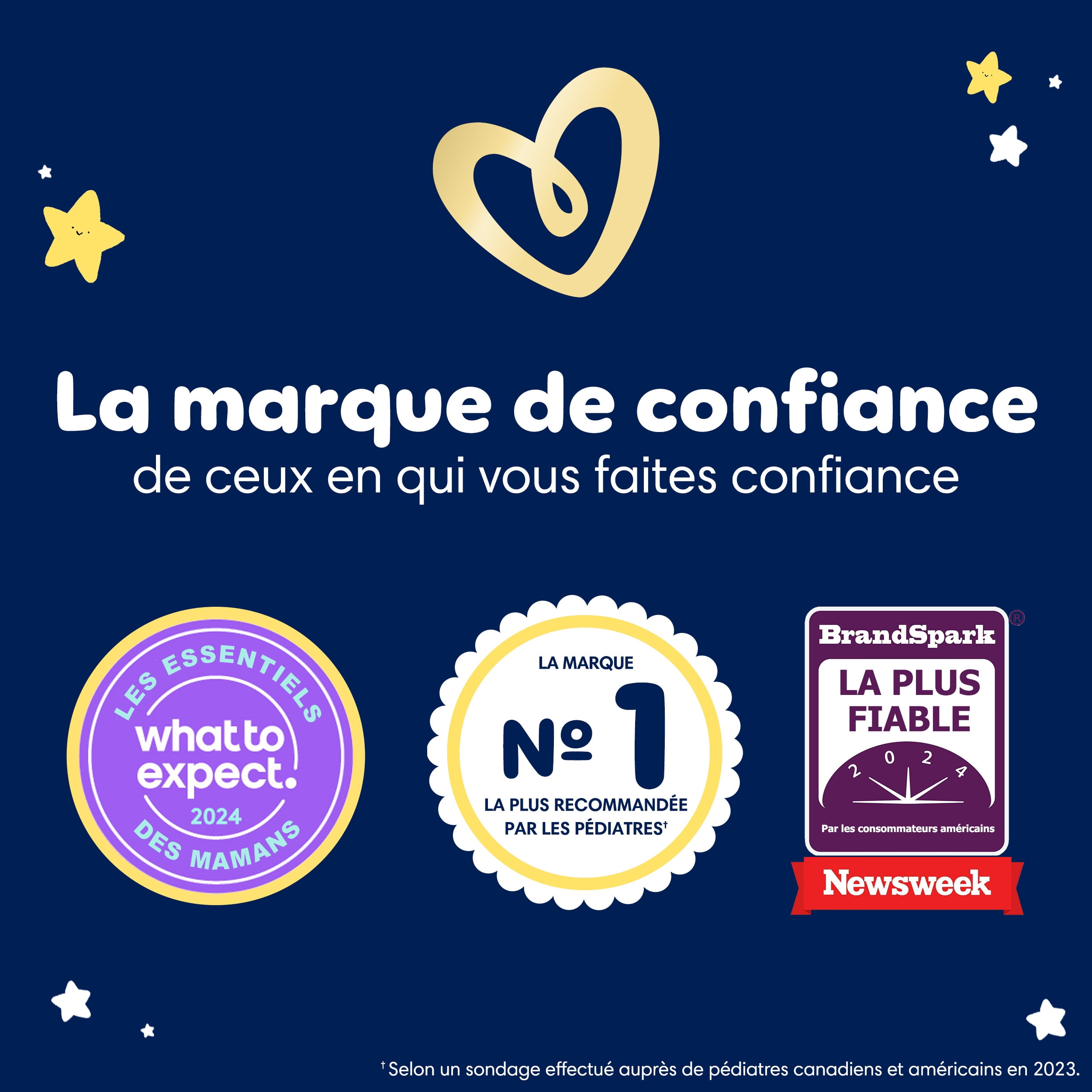 Couches de nuit ZZZ, taille 6 ( et plus [35 lb et plus]), couches jetables pour bébés, protection pendant la nuit