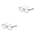 thumbnail image 1 of Minnieouse Gafas TR90 rectangulares sin receta para hombres y mujeres, gafas ligeras de estilo Vintage para la vida diaria rosa negro 2piezas, 1 of 6