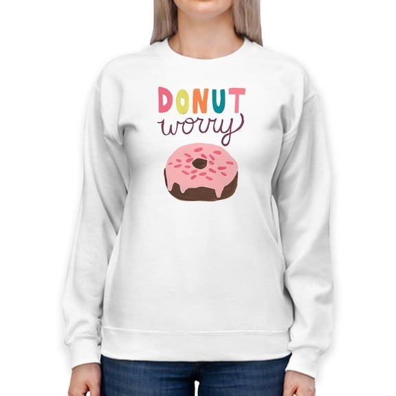 Happy Donuts Iv Sweatshirt Women -June Erica Vess Designs, Female x-Large