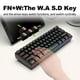 thumbnail image 2 of Teclado HXSJ L500 Teclado de membrana compacto inalámbrico trimodo 61 teclas Retroiluminación RGB, 2 of 8