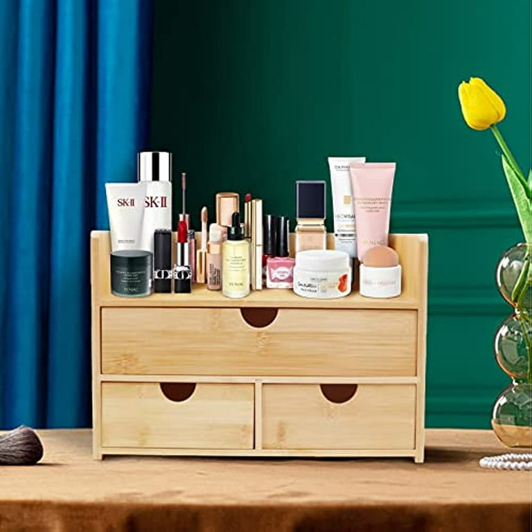 Skin Care Organizer Box, Makeup Desk Organizer With Drawers