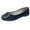Dark Blue, variant on Womens Metal Buckle Flats Soft Material Quilted Insole Comfortable Casual Work Flat Shoes in Various Colors Army Green