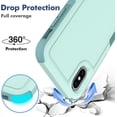 thumbnail image 3 of for iPhone X/iPhone Xs Case: Dual Layer Protective Heavy Duty Cell Phone Case Shockproof Rugged Bumper Tough with Screen Protector - Military Grade Drop Tested for Appple iPhone X/iPhone Xs, Green, 3 of 16
