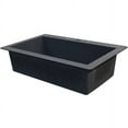 thumbnail image 2 of Transolid Radius 33in x 22in silQ Granite Drop-in Single Bowl Kitchen Sink with 5 CABDE Faucet Holes, In Grey, 2 of 4