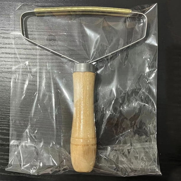 Raspador Mango de madera Quitapelos Ropa Quitapelos Abrigo Manual Cobre puro Afeitado doméstico Tweed Artefacto de eliminación de vello