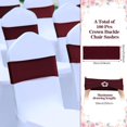 thumbnail image 2 of Wehilion Spandex Chair Sashes with Crown Buckle Spandex Stretch Chair Bands Cover Ties with Buckle Slider Chair Cover Band Chair Sashes Chair Cover Bands with Buckle,20/30/50/100pcs, 2 of 7