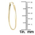thumbnail image 3 of SZUL Women's Oval Hoop Twist Earrings in 14K Yellow Gold, 3 of 4