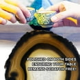 thumbnail image 4 of Yunhgft Irregular Agate Slice Quartz Crystal Polished Stone Ornament Coaster Black, 4 of 9