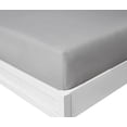 thumbnail image 2 of Nautica Solid T180 Cvc Cotton Rich Blend Fitted Sheet (Grey, Twin XL), 2 of 5