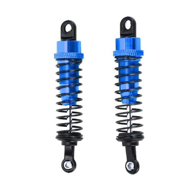 amortiguadores RC de aleación de aluminio para tracción en las cuatro ruedas para Monster Truck a escala 1/16 (azul)