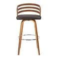 thumbnail image 2 of 30â€ Brown Modern Faux Leather Swivel Bar Stool, 2 of 5