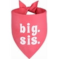 thumbnail image 2 of Big Sister Dog Bandana Soft Pink Large 1PCS, Adjustable Triangle Scarf, Pregnancy Announecment, New Baby for Family., 2 of 6
