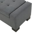 thumbnail image 3 of Noble House Layton Rectangular Fabric Lift Top Ottoman, Charcoal, 3 of 6