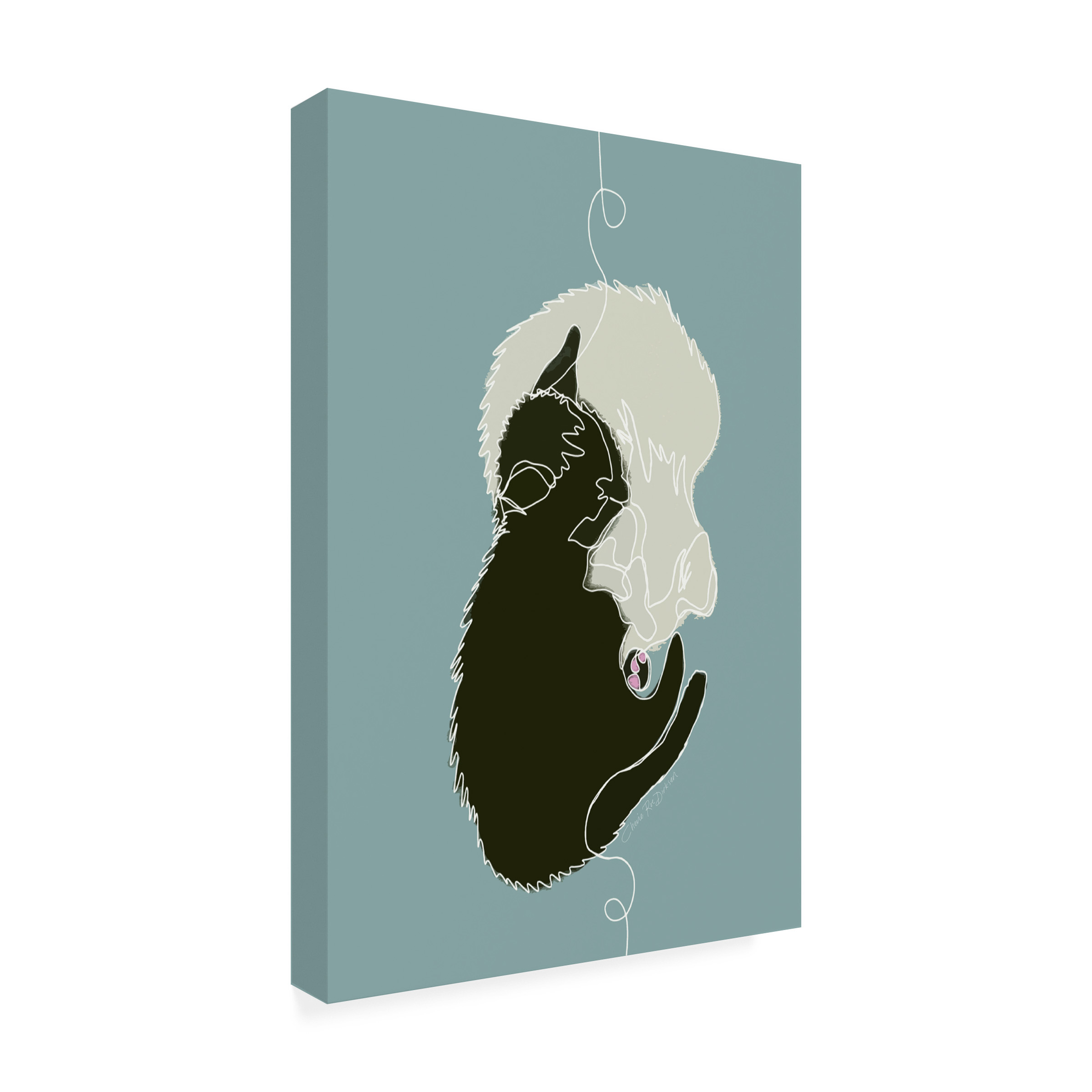 Canvas Wall Art - Cherie Roe Dirksen 'Yin Yang Kittens' Wall Art for Living Room, Bedroom, or Office DÃ©cor by Trademark Fine Art - 30 x 47 Inches