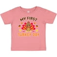 thumbnail image 3 of Inktastic My First Turkey Day with Turkey and Leaves Boys or Girls Baby T-Shirt, 3 of 5