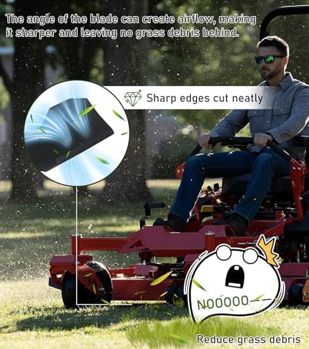 532138971 2pcs Lawn Mower Blades Mower Parts Fit for 42in Craftsman Husqvarna Poulan Lawn Mowers Replaces 138498,138971,532127843,532138498,127843,138971X431,134149,532134149