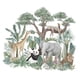thumbnail image 3 of Pegatinas de pared, calcomanías de animales para pared, fáciles de aplicar, autoadhesivas, murales de dibujos animados, arte de pared, decoración para, 3 of 9