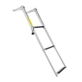 thumbnail image 1 of GARELICK Dock Ladder 19616-61 Boarding Ladder; 3 Steps; Telescoping Folding; 400 Pound Load Capacity; 11-1/2 Inch Width x 34-1/2 Inch Extended Length; Without Handrails; Polished; Silver, 1 of 4