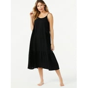 Sofia Intimates by Sofia Vergara Women's and Women's Plus Size Midi Satin Nightgown