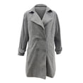 thumbnail image 6 of Women's Long Sleeve Wool Blend Coat with Fashionable Lapel Design for Everyday and Comfortable Warmth in Cool Weather, 6 of 6