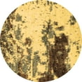 thumbnail image 1 of Ahgly Company Indoor Round Abstract Brown Modern Area Rugs, 5' Round, 1 of 4