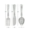 thumbnail image 4 of DecMode Silver Aluminum Metal Knife, Spoon and Fork Utensils Wall Decor (3 Count), 4 of 13