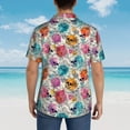 thumbnail image 3 of Lsque Skulls and Roses pattern Hawaiian Shirt for Men, Unisex Summer Beach Casual Short Sleeve Button Down Shirts-3X-Large, 3 of 9