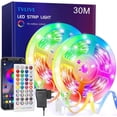 thumbnail image 1 of Bandes Lumineuses Led Multicolores, Éclairage Décoratif 30M pour Usage Intérieur, Application et Télécommande, Lumières Led Intelligentes, Luminosité Réglable pour Cuisine, Mariage, Multicolore et Bricolage, 1 of 5