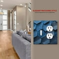 thumbnail image 4 of Blue Leather Hive Pattern Light Switch Cover Decorative Switch Plates and Outlet Covers Wall Plate for Electrical Kitchen Home Office Art Decor Mid-size, 4 of 4