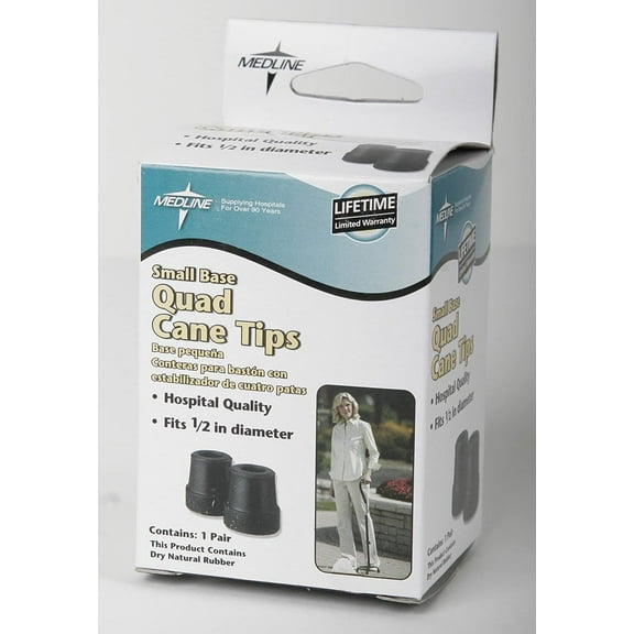 Medline Cane Tip Large Base - 5.625 Inch, Black