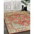 thumbnail image 2 of Ahgly Company Indoor Square Traditional Brown Gold Persian Area Rugs, 8' Square, 2 of 6