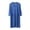 Blue, variant on Unisex Soft Robe Button Down House Coat V Neck Comfy 3/4 Sleeve Pajamas for Post Surgery Lounge Sleepwear