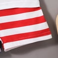 thumbnail image 6 of TOWED22 Toddler Boy 4th of July Clothes 2Pcs Set Bald Eagle Print Short Sleeve T-Shirt and Flag Shorts 6M-7T(White,6-9 M), 6 of 9