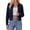 Navy Blue, variant on PRETTYGARDEN Womens Cropped Button Up Knit Cardigan Sweater | Cute Crewneck Long Sleeve Lightweight Tops, Fall Trendy Slim Fit Soft Cozy Casual Cardigans, Holiday Party Sweaters