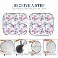 thumbnail image 6 of Naloa Butterflies in Pastel 2 Piece Foldable Car Sun Shades, Car Windshield Sunshade, Front Window Sunshade for Car, Truck, SUV - Large, 6 of 7