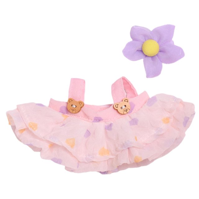 Mini ropa para muñeca, falda para muñeca, trajes, accesorio para el cabello, vestido cómodo, lindo traje ropa para muñeca para muñecas de tela, niñas rosa
