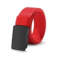thumbnail image 4 of AWAYTR Nylon Ratchet Automatic Metal Buckle Adjustable No-Hole Web Boys Baseball Belts Red, 4 of 10