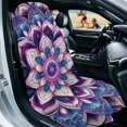 thumbnail image 2 of Uorisanigo Car Seat Towel Cover Front Car Seat Covers Universal Purple Mandala Floral Front Seat Cover Easy to Install Post Workout Sweat Washable Cover Fit Most Car, Truck, Suv, or Van, 2 of 8
