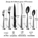 thumbnail image 4 of Juego de Cubiertos Acero Inoxidable de 24 Piezas, Incluye Cuchillos para Carne, Cuchillos, Cucharas y Tenedores, Set de Cubiertos para 4 Personas, Apto para Lavavajillas, Negro,Dorado, 4 of 19